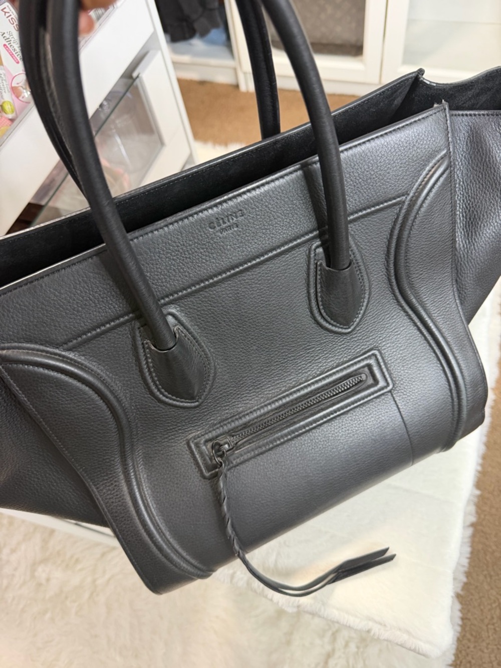 Celine Black Leather Mini Luggage Tote - Picture 12 of 15